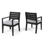Chaises de salle à manger d'extérieur Nestor en bois d'acacia par Christopher Knight Home