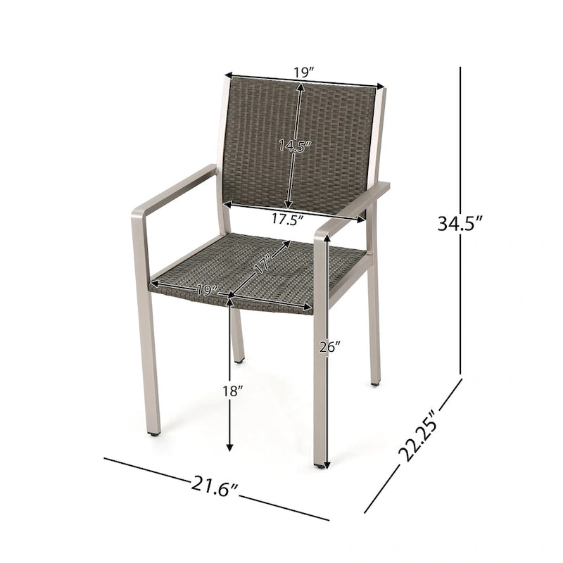 Ensemble repas d'extérieur Cape Coral + ensemble conversation + chaises longues + table basse par Christopher Knight Home