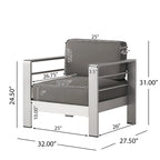 Ensemble repas d'extérieur Cape Coral + ensemble conversation + chaises longues + table basse par Christopher Knight Home