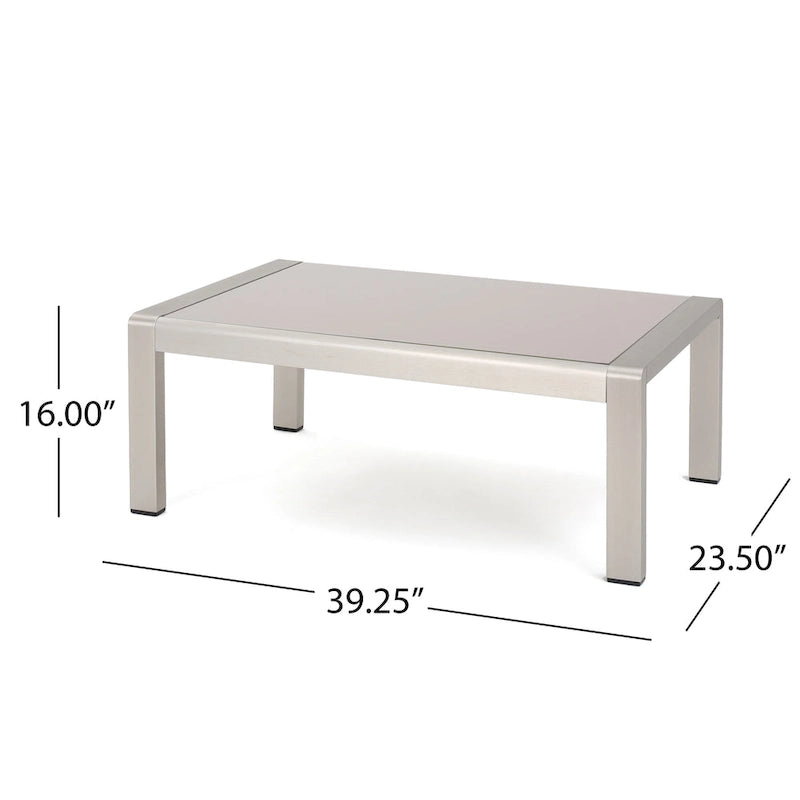 Ensemble repas d'extérieur Cape Coral + ensemble conversation + chaises longues + table basse par Christopher Knight Home