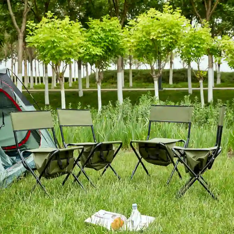 Chaises pliantes d'extérieur avec sac de rangement (lot de 4)