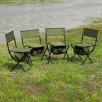 Chaises pliantes d'extérieur avec sac de rangement (lot de 4)