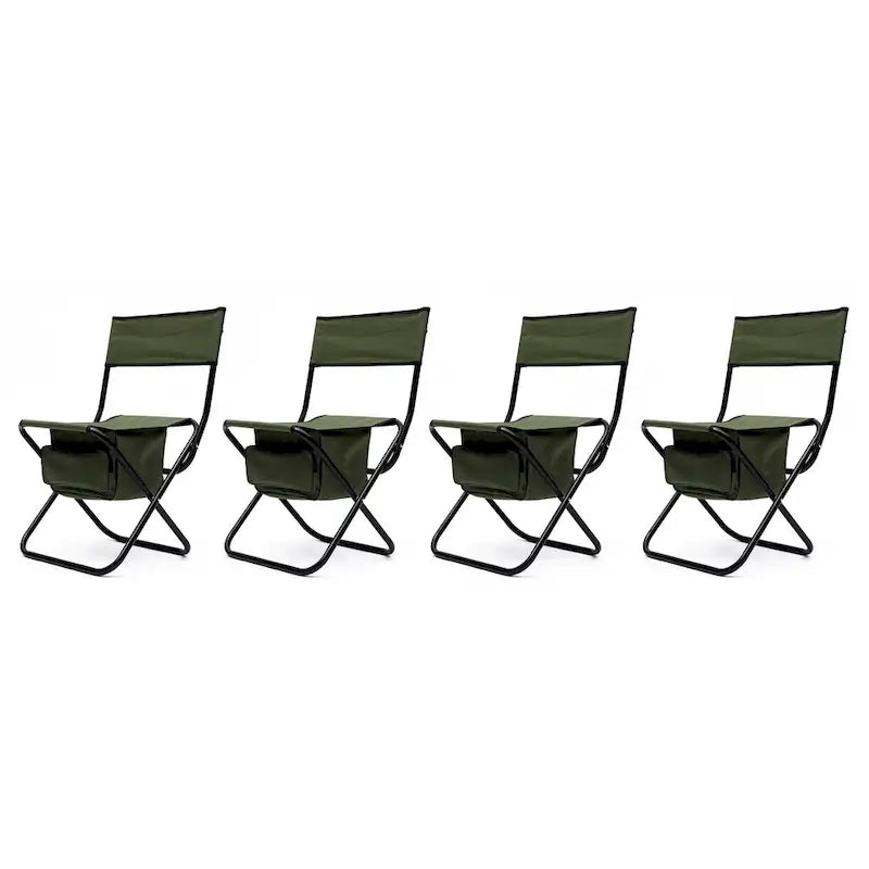 Chaises pliantes d'extérieur avec sac de rangement (lot de 4)