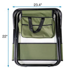 Chaises pliantes d'extérieur avec sac de rangement (lot de 4)
