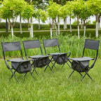 Chaises pliantes d'extérieur avec sac de rangement (lot de 4)