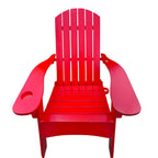 Chaise Adirondack en bois avec trou pour parasol