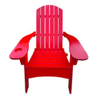 Chaise Adirondack en bois avec trou pour parasol