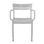 Chaise empilable moderne en acier à 2 lattes de qualité commerciale pour intérieur/extérieur