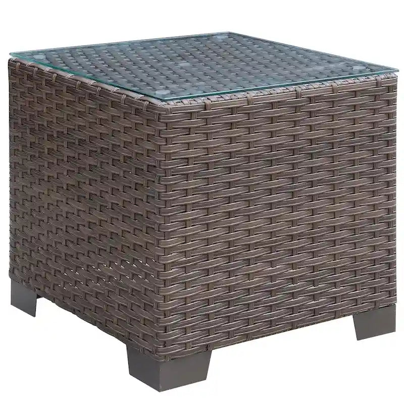 Table d'appoint contemporaine Bryon de 51 cm (20 pouces) en osier, par Furniture of America