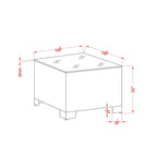 Table d'appoint contemporaine Bryon de 51 cm (20 pouces) en osier, par Furniture of America
