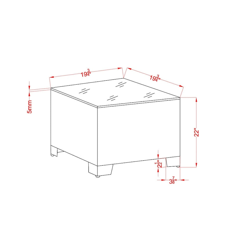 Table d'appoint contemporaine Bryon de 51 cm (20 pouces) en osier, par Furniture of America