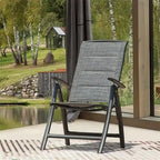 Fauteuil de jardin inclinable pliant 2 pièces en aluminium avec dossier réglable