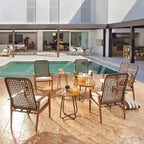 Ensemble de conversation d'extérieur en maille 9 pièces