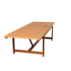Ensemble de salle à manger d'extérieur extensible 11 pièces Amazonia Sunset en résine/eucalyptus