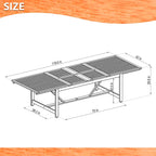 Ensemble de salle à manger d'extérieur extensible 11 pièces Amazonia Sunset en résine/eucalyptus