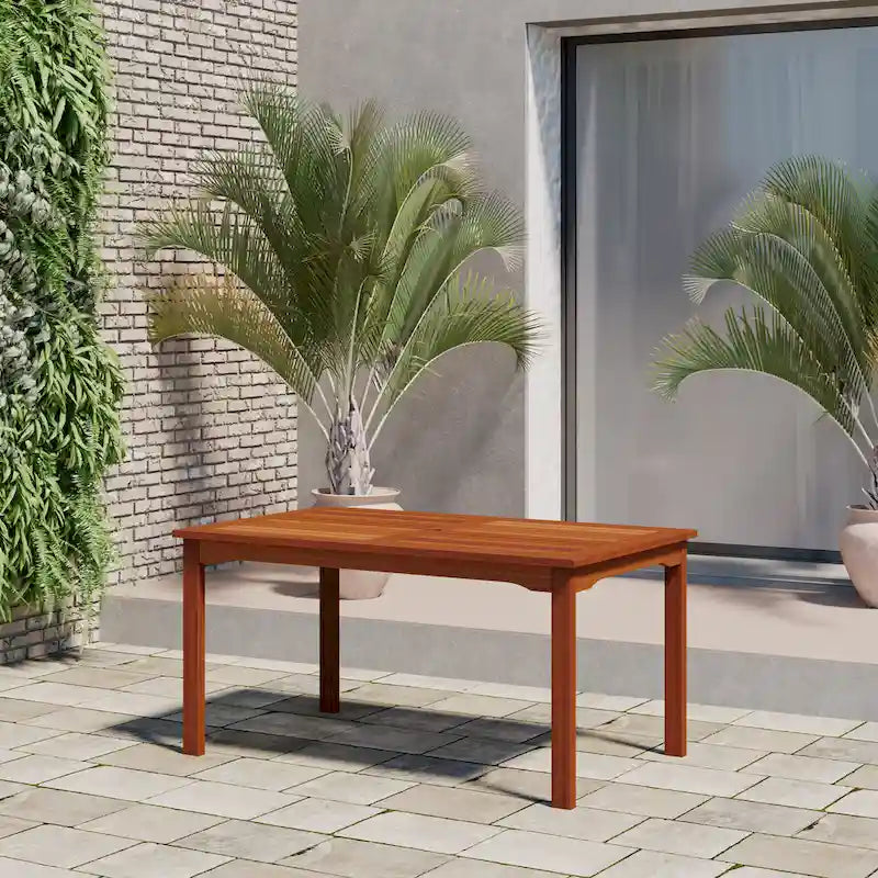 Ensemble de salle à manger d'extérieur 7 pièces Amazonia Dante - Chaises blanches