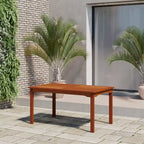 Ensemble de salle à manger d'extérieur 7 pièces Amazonia Dante - Chaises blanches