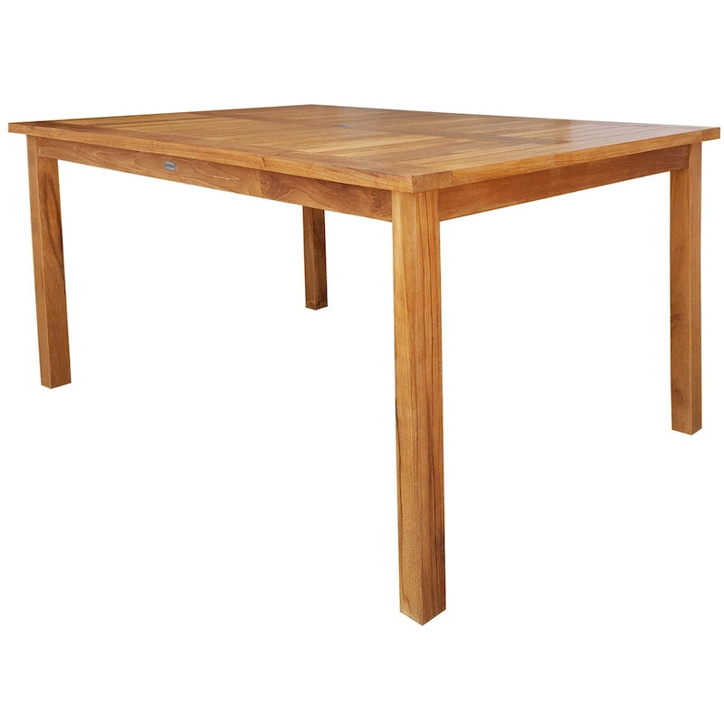 Table de comptoir rectangulaire Chic Teak Antigua en bois de teck, 63 x 35 pouces (table seule)