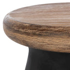 Table d'appoint ronde moderne en béton noir SAFAVIEH Muriele pour intérieur/extérieur - 42 cm (L) x 42 cm (l) x 46 cm (H) - 43 cm (L) x 43 cm (P) x 46 cm (H)