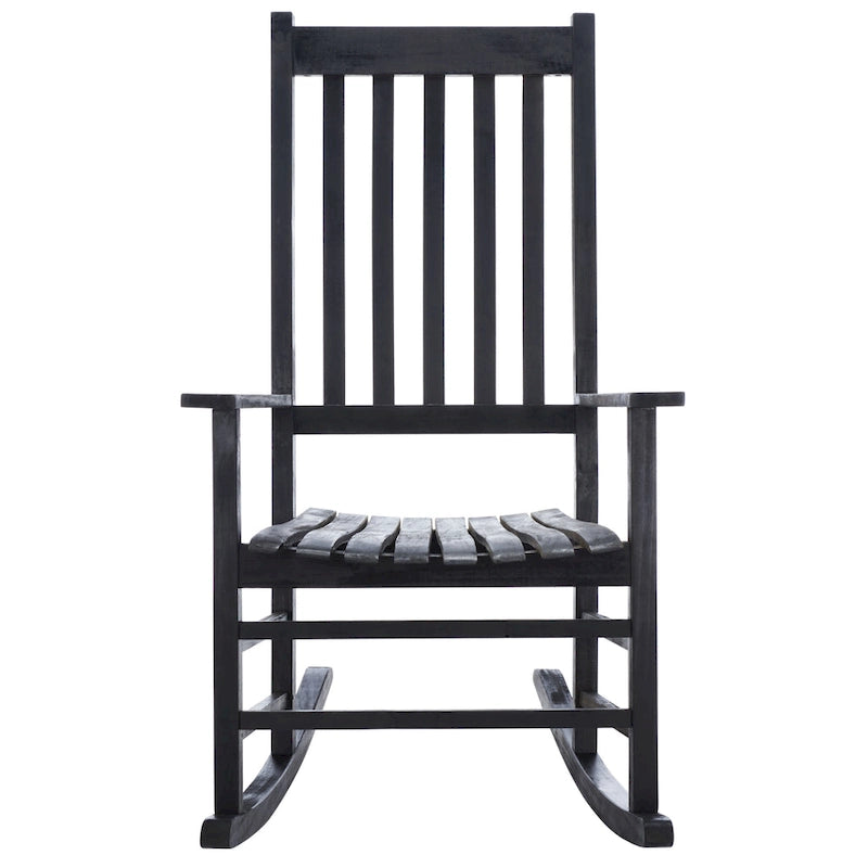 Fauteuil à bascule d'extérieur SAFAVIEH Marilijn en bois d'acacia - 66 cm (L) x 114 cm (P) x 86 cm (H)