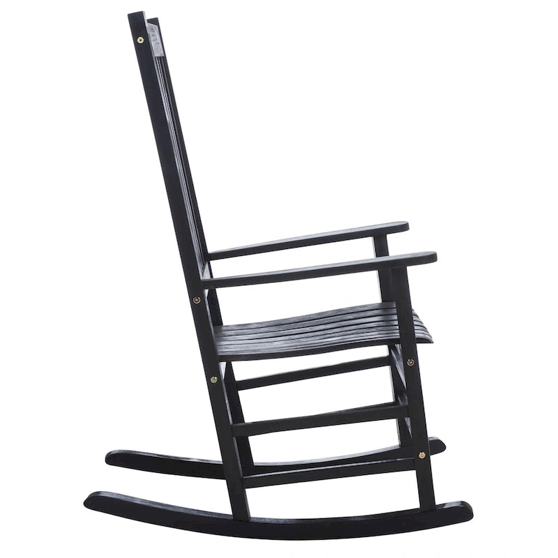 Fauteuil à bascule d'extérieur SAFAVIEH Marilijn en bois d'acacia - 66 cm (L) x 114 cm (P) x 86 cm (H)
