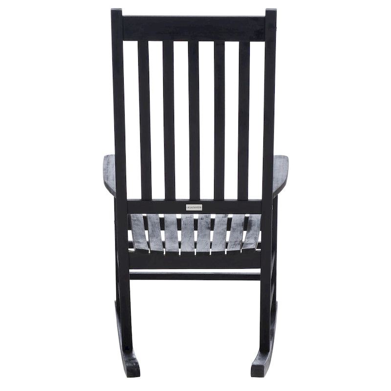 Fauteuil à bascule d'extérieur SAFAVIEH Marilijn en bois d'acacia - 66 cm (L) x 114 cm (P) x 86 cm (H)