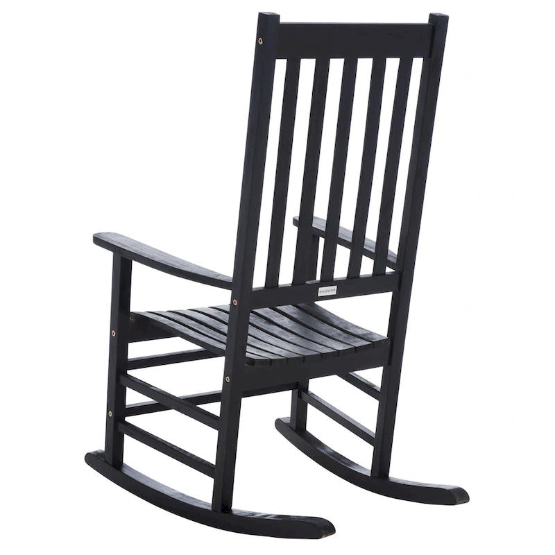 Fauteuil à bascule d'extérieur SAFAVIEH Marilijn en bois d'acacia - 66 cm (L) x 114 cm (P) x 86 cm (H)
