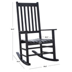 Fauteuil à bascule d'extérieur SAFAVIEH Marilijn en bois d'acacia - 66 cm (L) x 114 cm (P) x 86 cm (H)