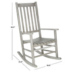 Fauteuil à bascule d'extérieur SAFAVIEH Marilijn en bois d'acacia - 66 cm (L) x 114 cm (P) x 86 cm (H)