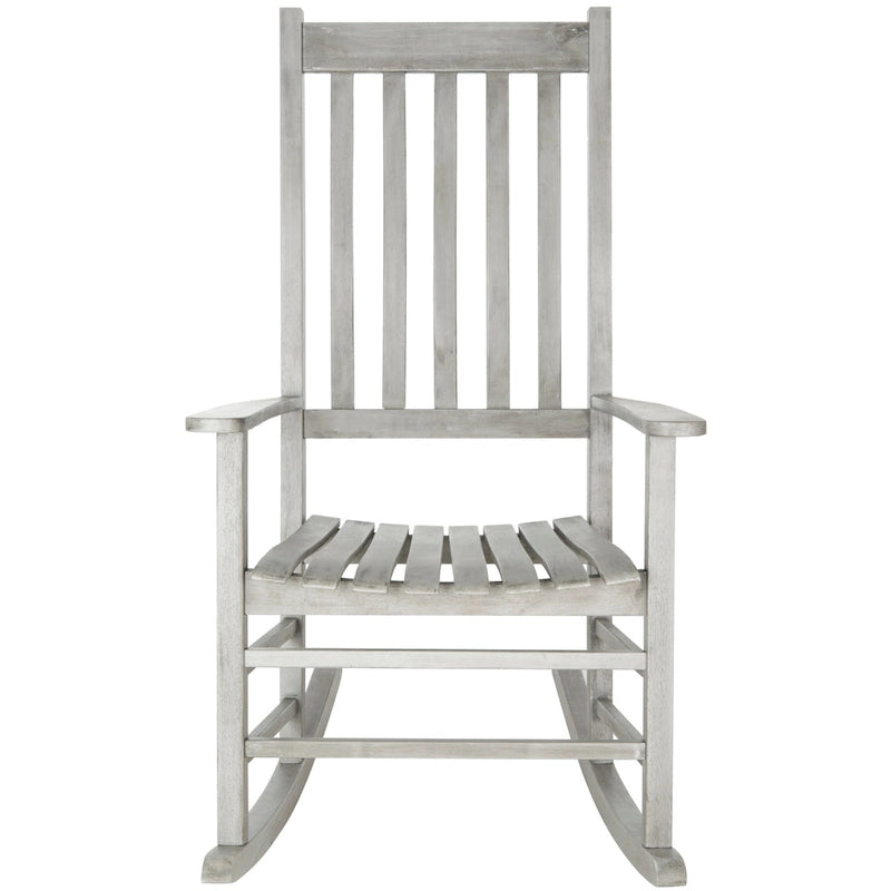 Fauteuil à bascule d'extérieur SAFAVIEH Marilijn en bois d'acacia - 66 cm (L) x 114 cm (P) x 86 cm (H)