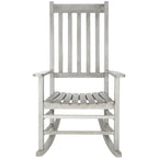 Fauteuil à bascule d'extérieur SAFAVIEH Marilijn en bois d'acacia - 66 cm (L) x 114 cm (P) x 86 cm (H)