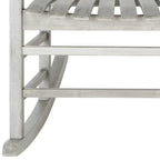 Fauteuil à bascule d'extérieur SAFAVIEH Marilijn en bois d'acacia - 66 cm (L) x 114 cm (P) x 86 cm (H)
