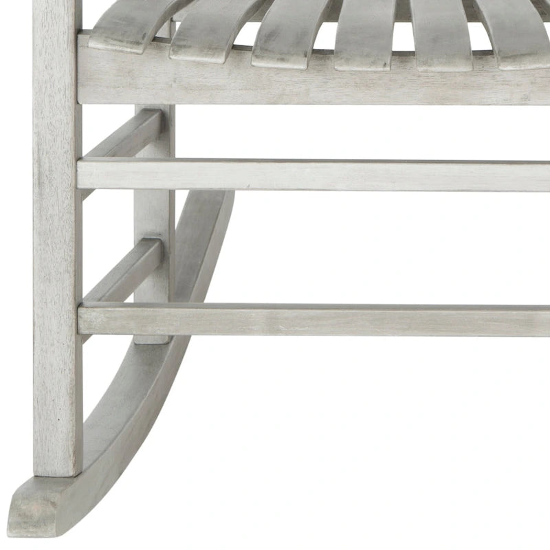 Fauteuil à bascule d'extérieur SAFAVIEH Marilijn en bois d'acacia - 66 cm (L) x 114 cm (P) x 86 cm (H)