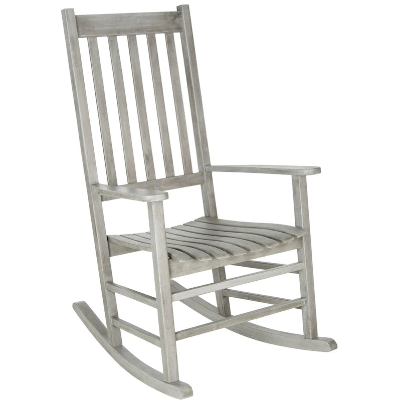 Fauteuil à bascule d'extérieur SAFAVIEH Marilijn en bois d'acacia - 66 cm (L) x 114 cm (P) x 86 cm (H)