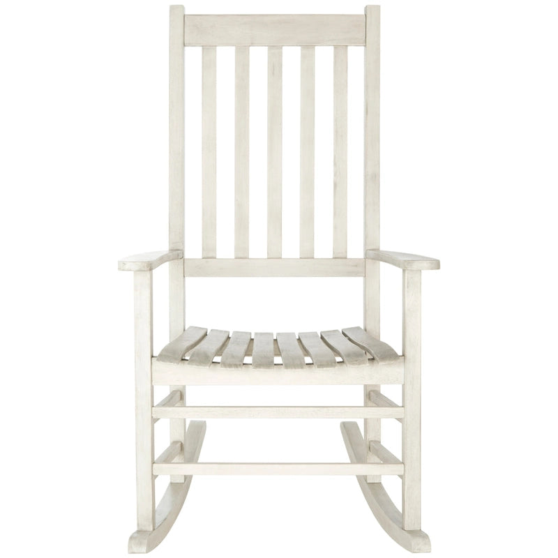 Fauteuil à bascule d'extérieur SAFAVIEH Marilijn en bois d'acacia - 66 cm (L) x 114 cm (P) x 86 cm (H)