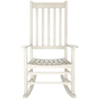 Fauteuil à bascule d'extérieur SAFAVIEH Marilijn en bois d'acacia - 66 cm (L) x 114 cm (P) x 86 cm (H)