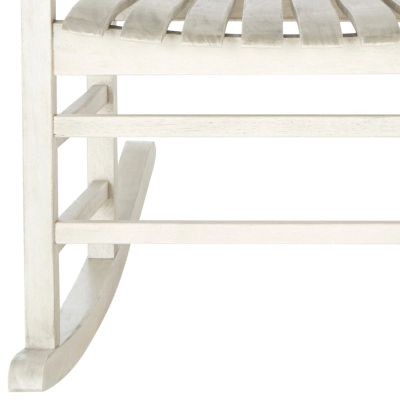 Fauteuil à bascule d'extérieur SAFAVIEH Marilijn en bois d'acacia - 66 cm (L) x 114 cm (P) x 86 cm (H)