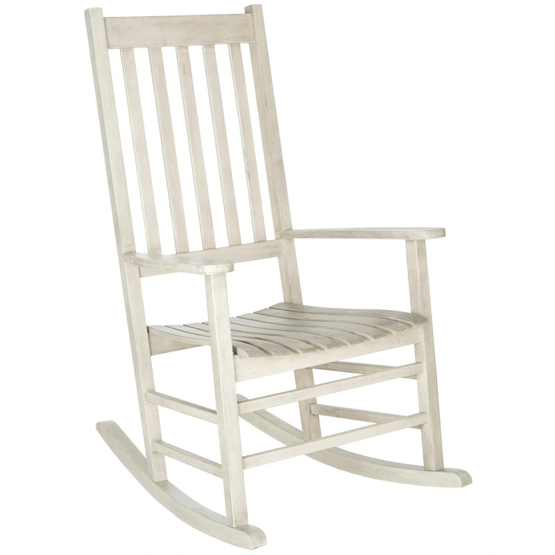 Fauteuil à bascule d'extérieur SAFAVIEH Marilijn en bois d'acacia - 66 cm (L) x 114 cm (P) x 86 cm (H)