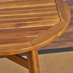 Table de bar d'extérieur rustique Stamford en bois d'acacia avec plateau à lattes, par Christopher Knight Home - 101 cm (L) x 77,5 cm (l) x 101 cm (H)