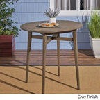 Table de bar d'extérieur rustique Stamford en bois d'acacia avec plateau à lattes, par Christopher Knight Home - 101 cm (L) x 77,5 cm (l) x 101 cm (H)