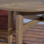 Table de bar d'extérieur rustique Stamford en bois d'acacia avec plateau à lattes, par Christopher Knight Home - 101 cm (L) x 77,5 cm (l) x 101 cm (H)