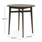 Table de bar d'extérieur rustique Stamford en bois d'acacia avec plateau à lattes, par Christopher Knight Home - 101 cm (L) x 77,5 cm (l) x 101 cm (H)