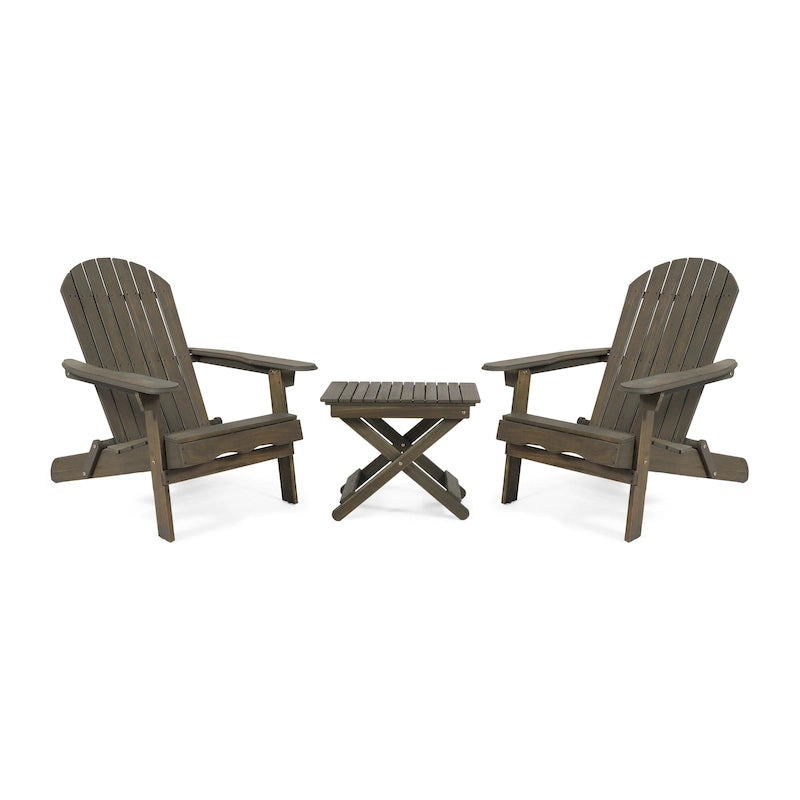 Ensemble de conversation Malibu Outdoor 3 pièces en bois d'acacia par Christopher Knight Home