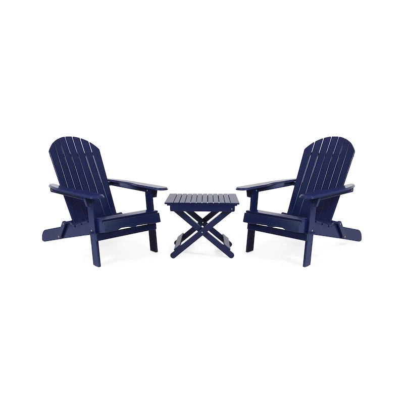 Ensemble de conversation Malibu Outdoor 3 pièces en bois d'acacia par Christopher Knight Home
