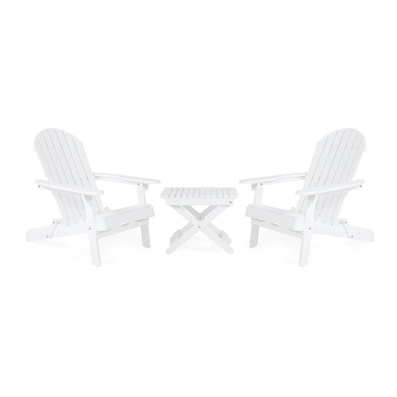 Ensemble de conversation Malibu Outdoor 3 pièces en bois d'acacia par Christopher Knight Home