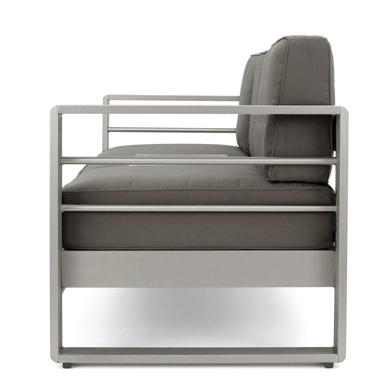 Ensemble de canapés d'extérieur 3 pièces en aluminium Cape Coral par Christopher Knight Home