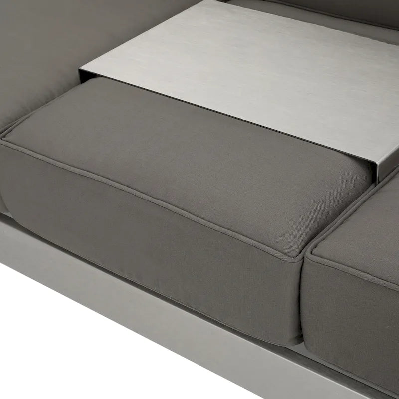 Ensemble de canapés d'extérieur 3 pièces en aluminium Cape Coral par Christopher Knight Home