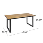 Ensemble de salle à manger d'extérieur Lotus en bois et résine, 7 pièces, par Christopher Knight Home