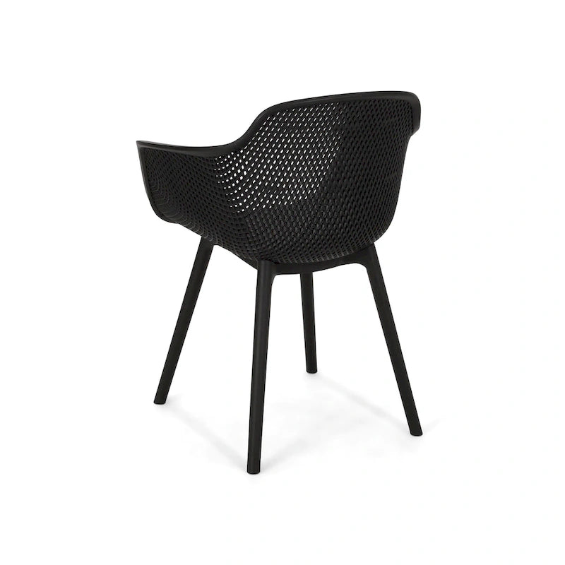 Ensemble de salle à manger d'extérieur Lotus en bois et résine, 7 pièces, par Christopher Knight Home