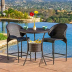 Table de bar d'extérieur en osier Oyster Bay par Christopher Knight Home - 66 cm (L) x 85 cm (l) x 62,5 cm (H)